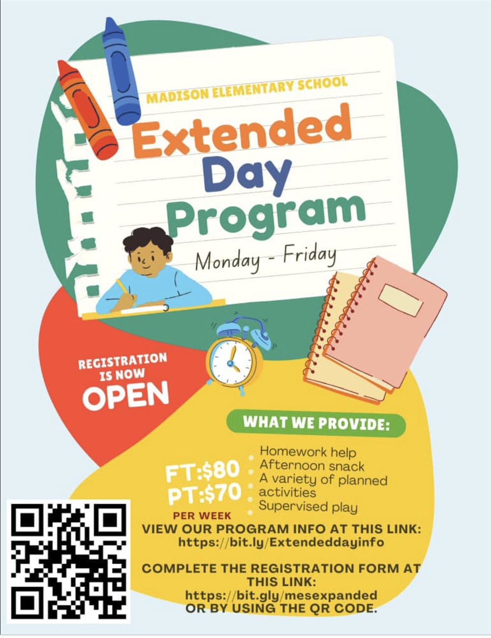  Extended Day Registration Information